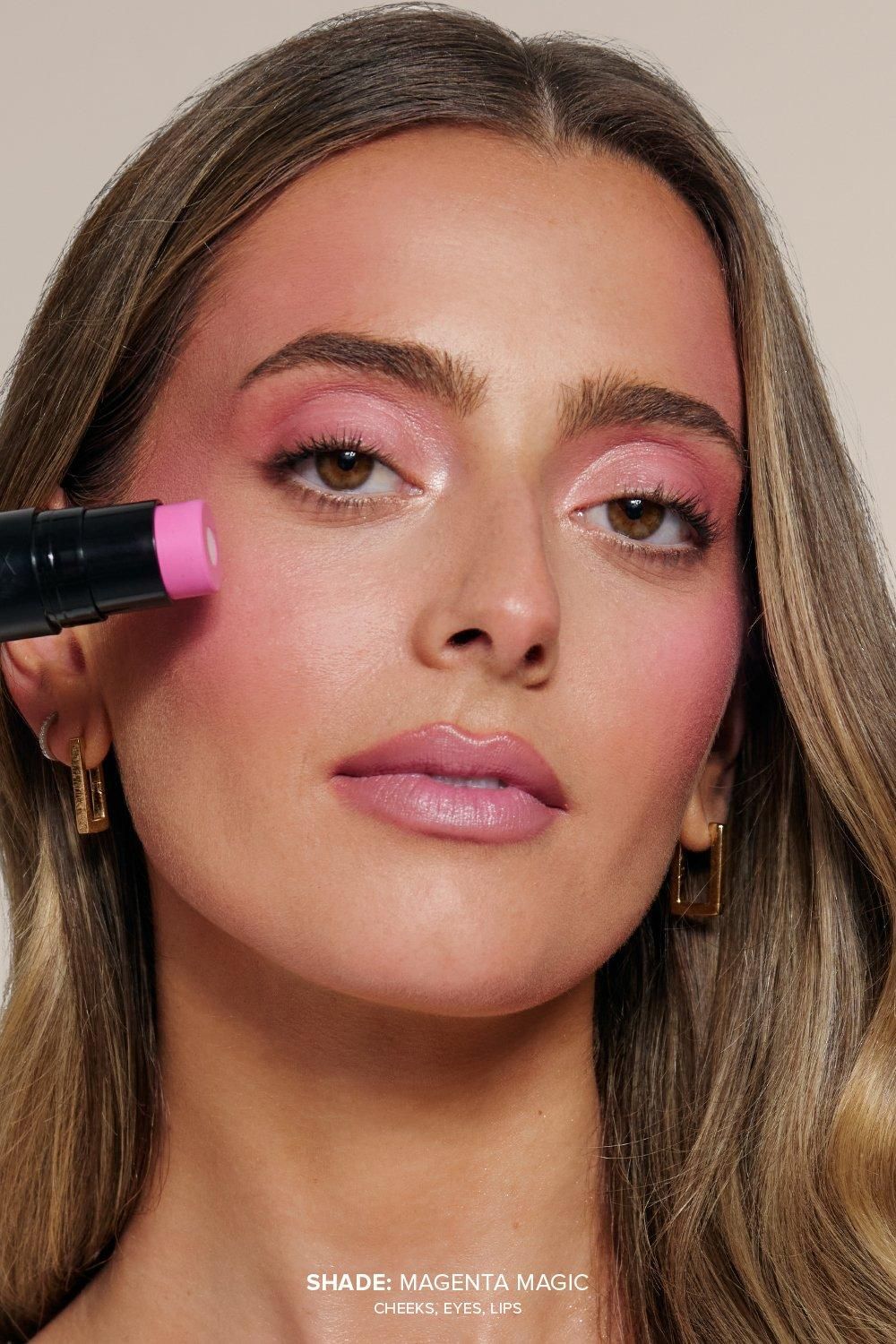 Nudestix Nudies Matte + Glow Core All Over Face Blush Magenta Magic image 5