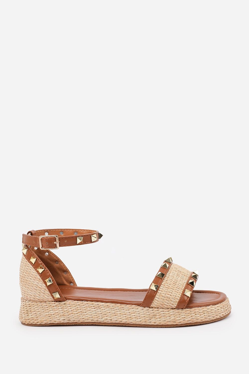 Where's That From 'Katara' Studded Gladiator Braided Strap Espadrille Flatform image 2