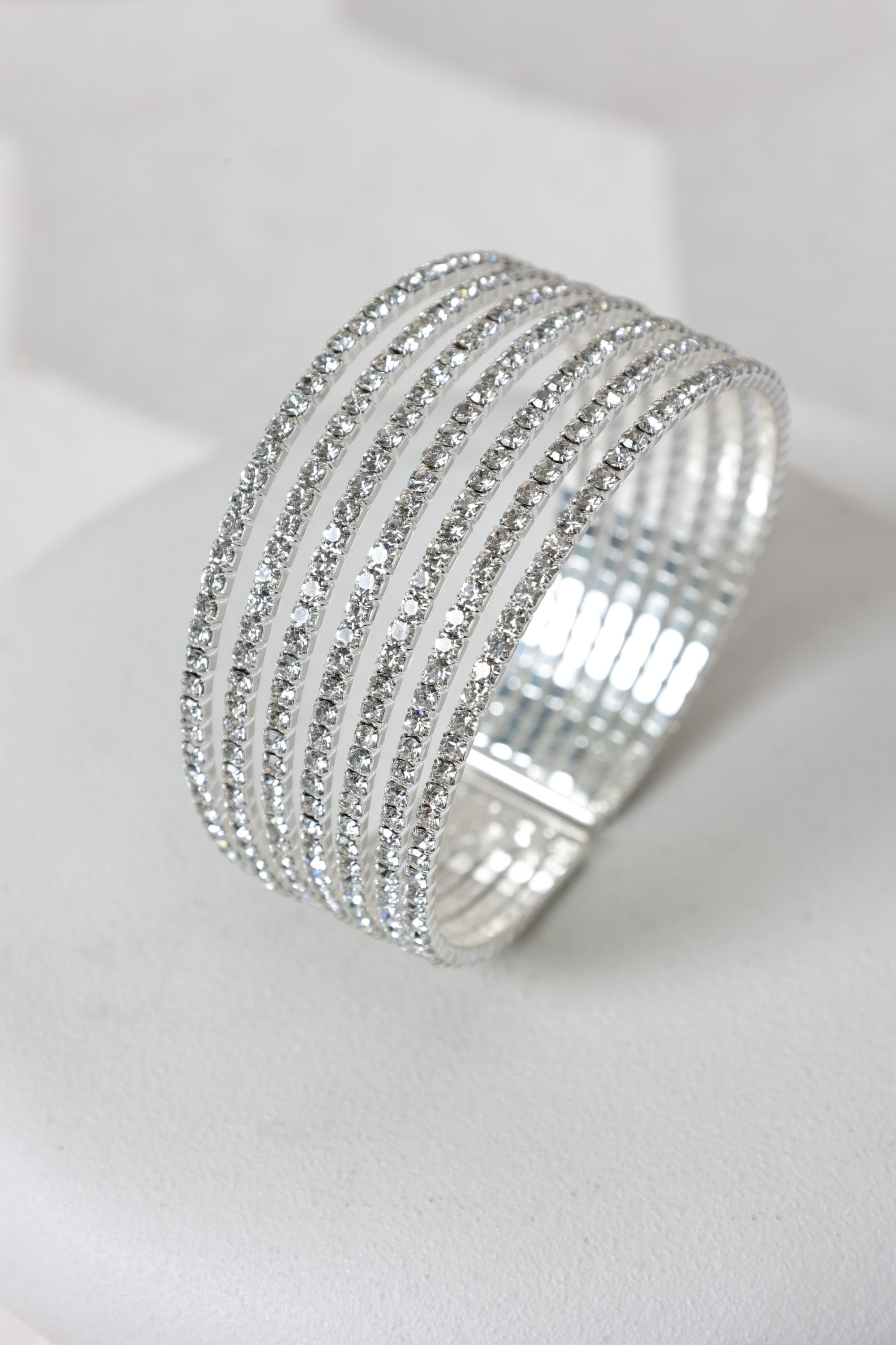 Jon Richard Silver Plated and Crystal Statement Cuff Bracelet image 3