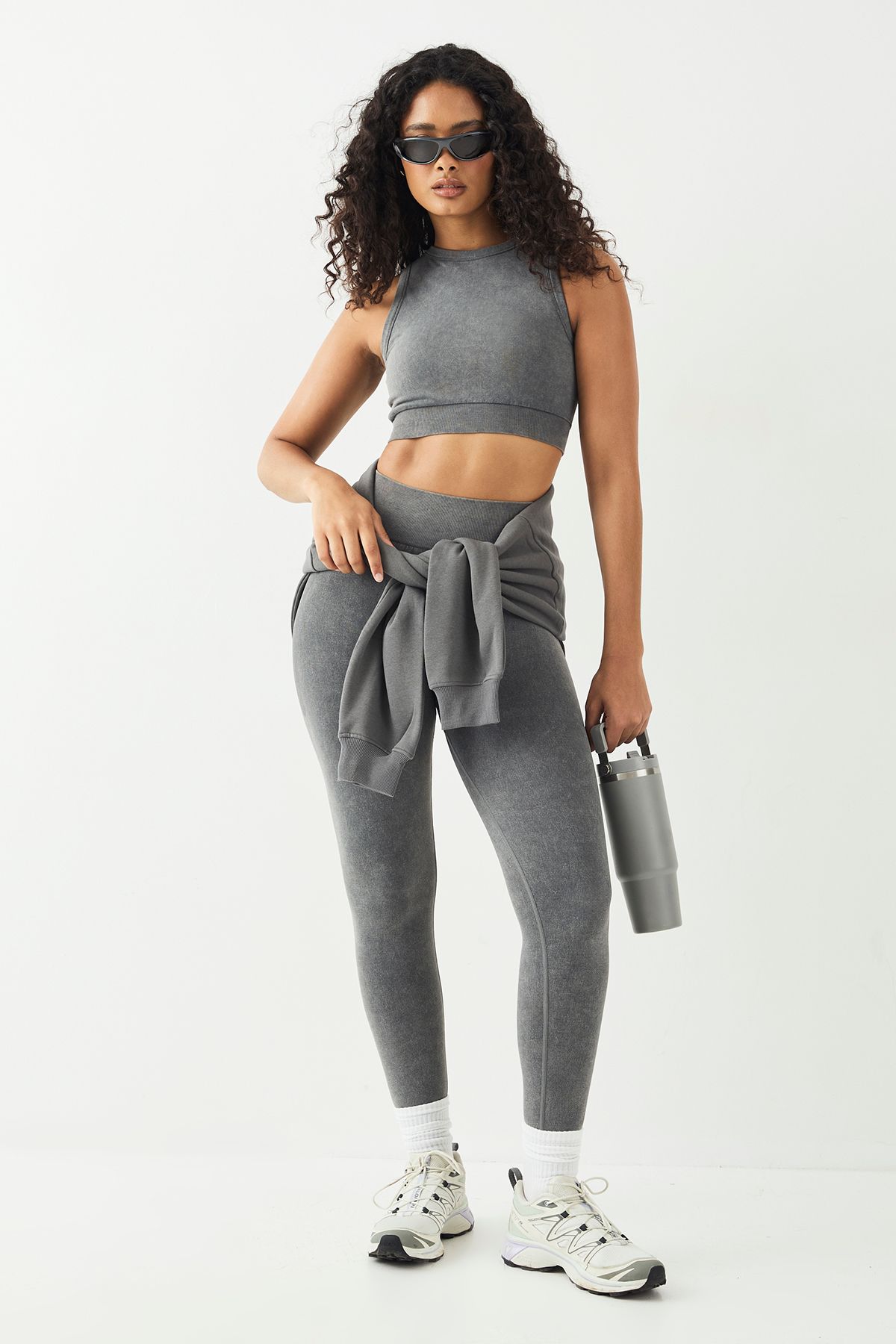 DSGN Studio DSGN Studio Sport High Ultra Contour Washed Seamless Legging Charcoal image 1