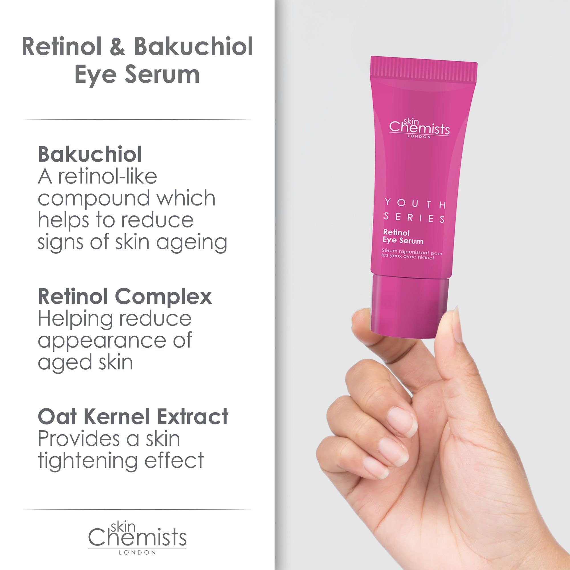 skinChemists Youth Series Retinol & Bakuchiol Eye Serum 15ml x 2 Duo Pack image 5