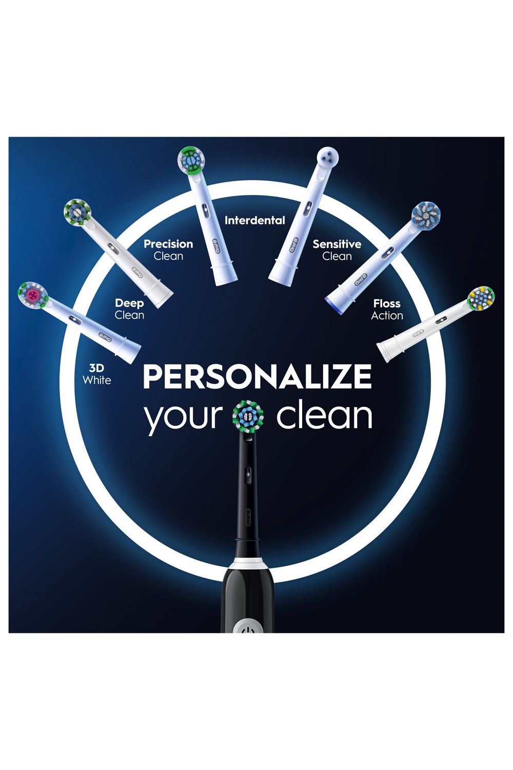 Oral B Pro Series 1 Black & Pink Duo Toothbrushes Multi image 5