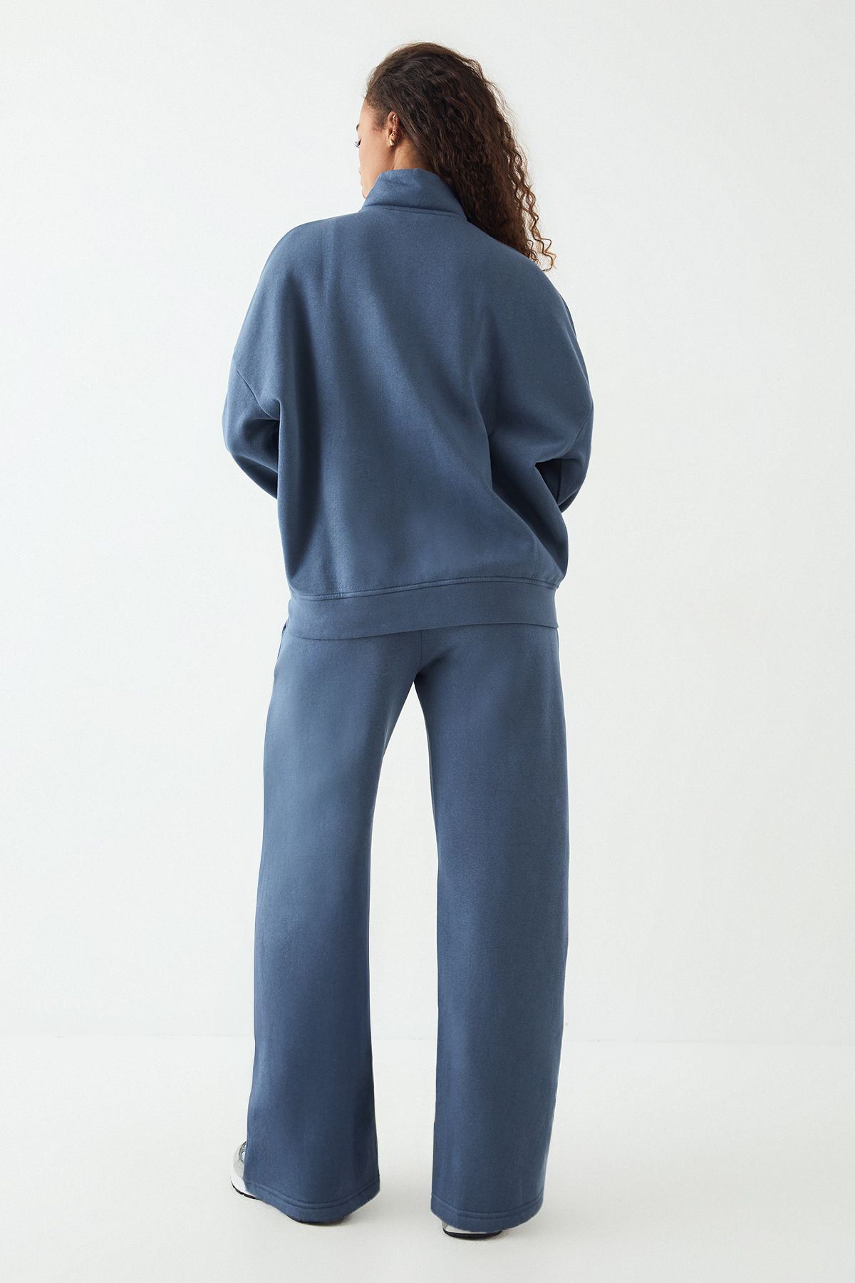 DSGN Studio DSGN Studio Script Funnel Neck Straight Leg Tracksuit Navy image 2