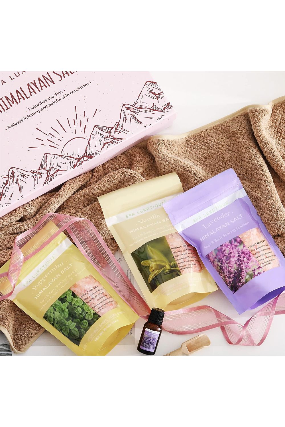 Living and Home 3x454g Bath Salts Gift Sets with Extra Lavender Essential Oil image 2