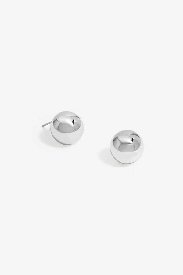 Jon Richard Jon Richard Polished Silver Orb Stud Earrings