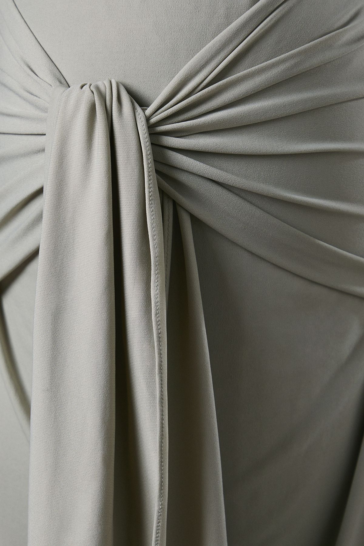 Coast Maternity Twist Detail One Shoulder Jersey Bridesmaid Dress Sage image 5