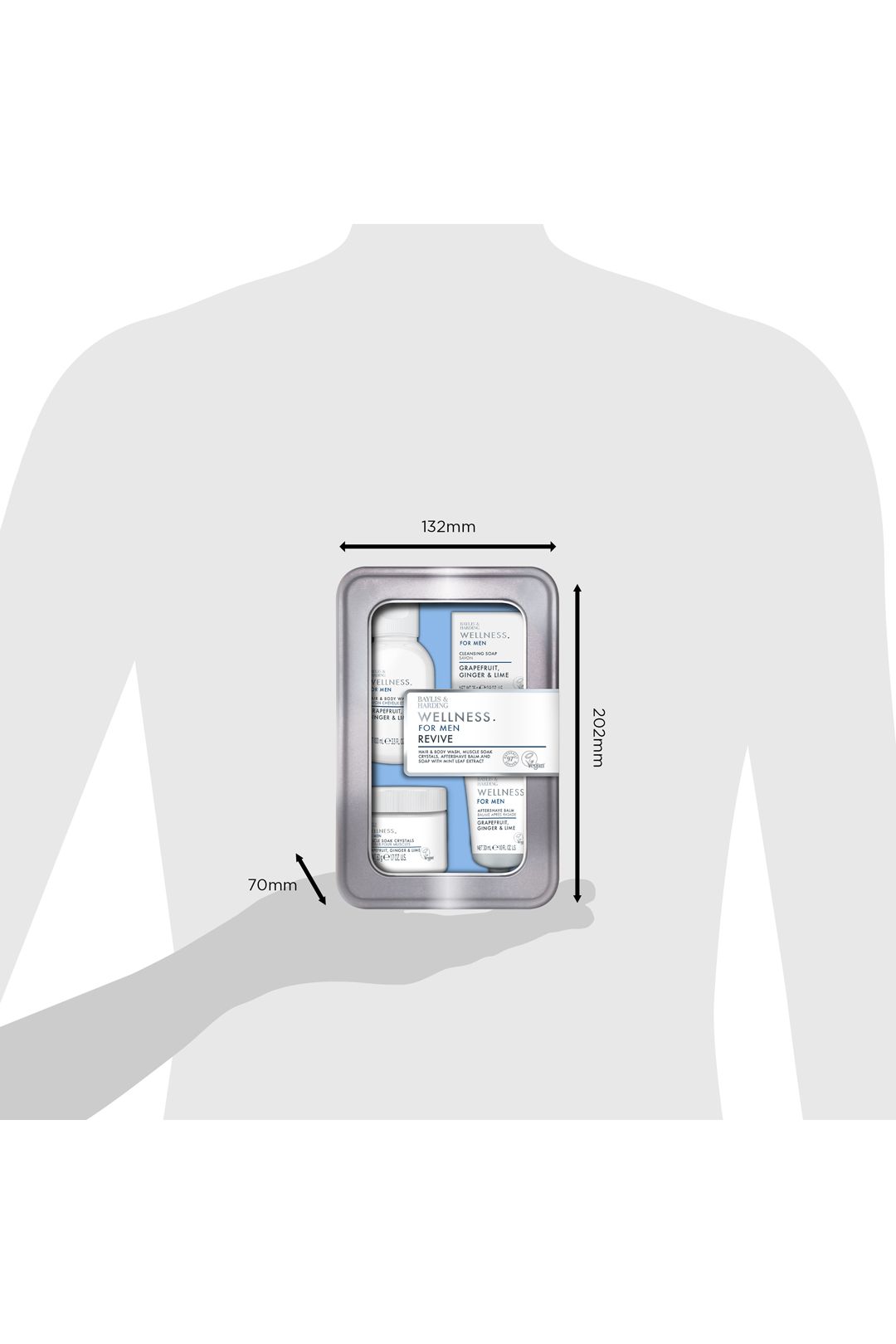 Baylis & Harding Wellness For Men His Essential Wellbeing Tin Gift Set Multi image 7