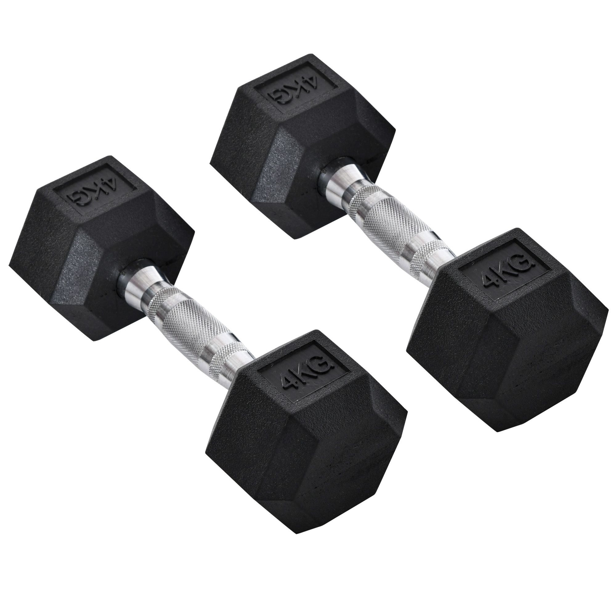 HOMCOM Hexagonal Dumbbells Kit Weight Lifting Exercise for Home Fitness 2x4kg image 2