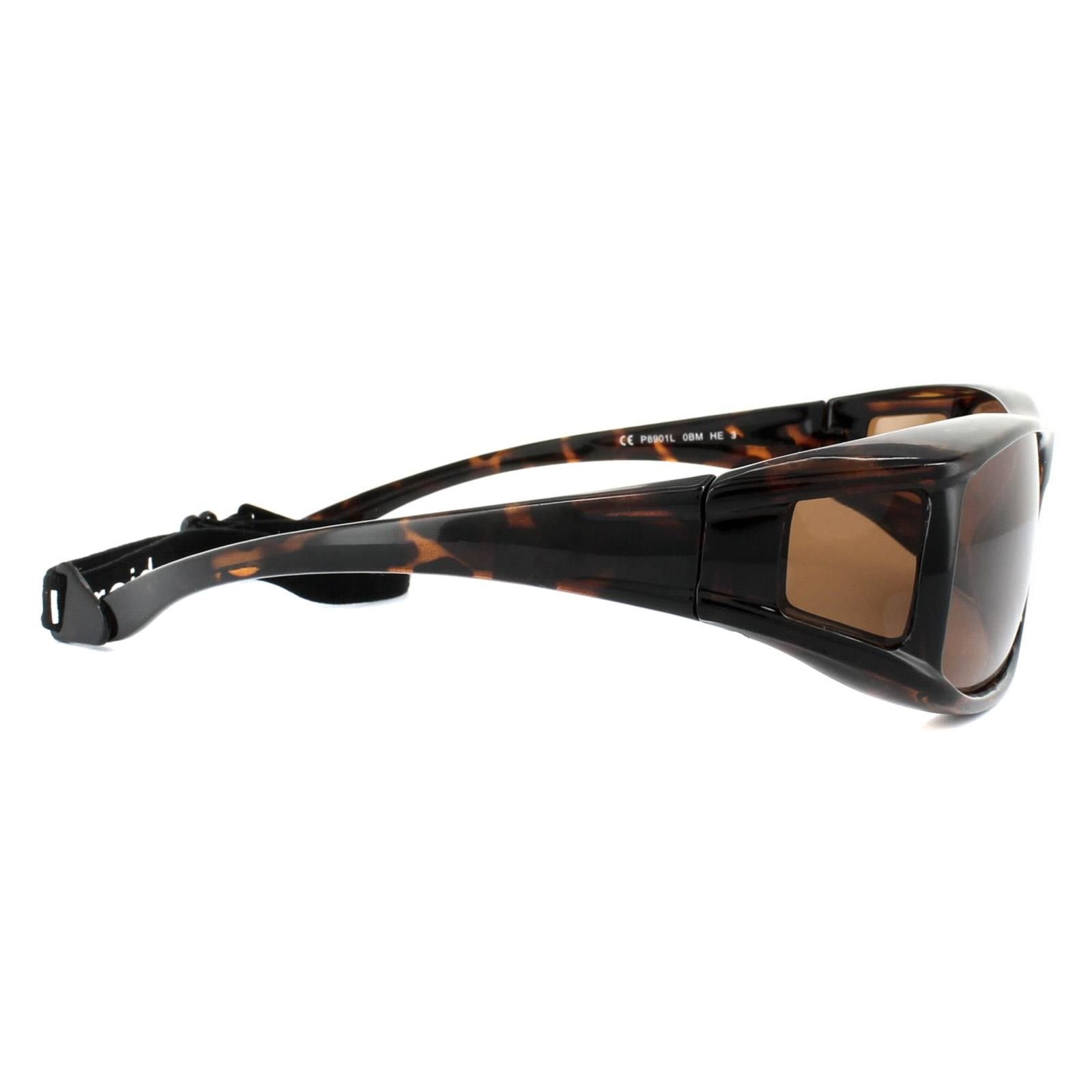 Polaroid Suncovers Wrap Havana Copper Polarized Sunglasses image 4