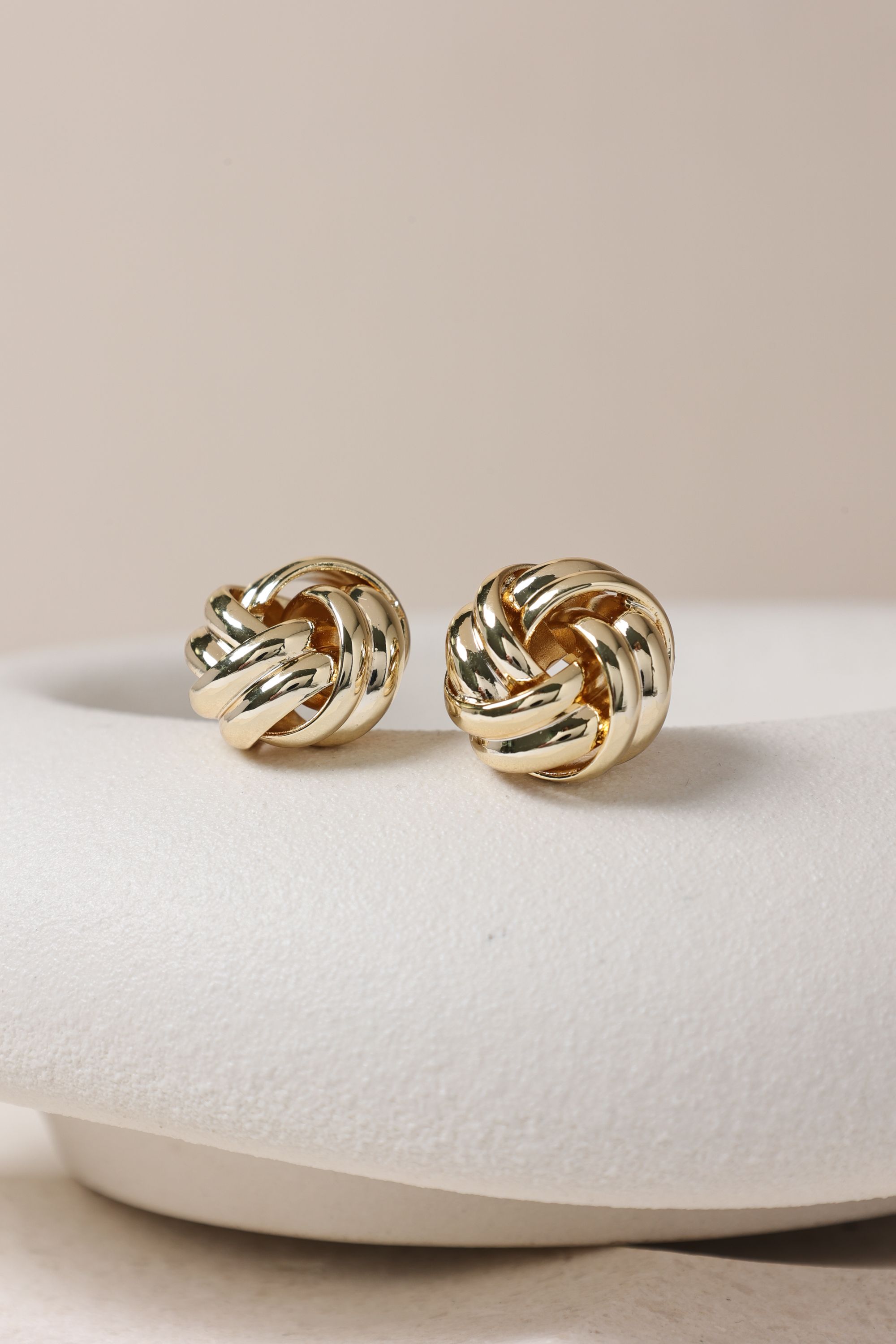 Jon Richard Gold Plated Knot Stud Earrings image 3