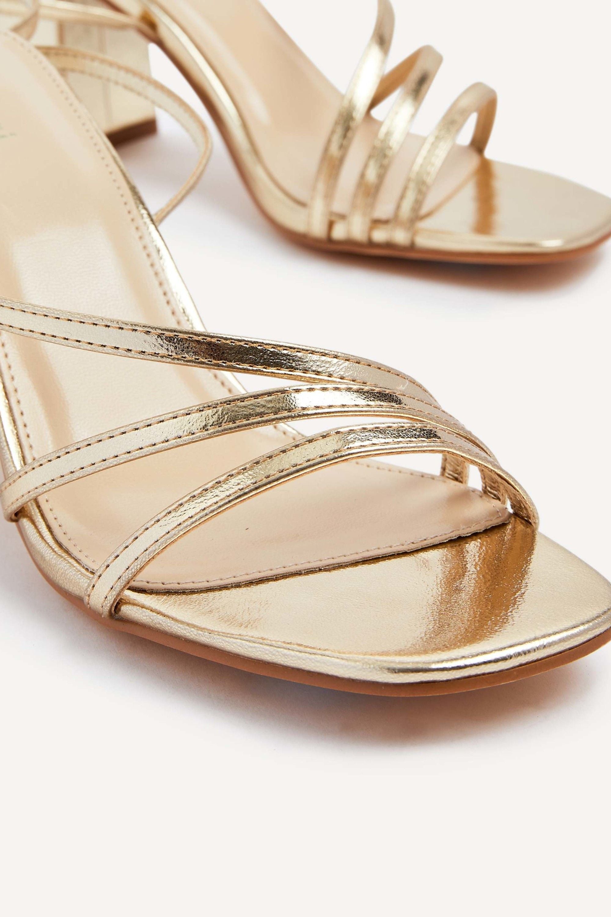 Linzi Status Gold Crossover Block Heeled Sandals image 4