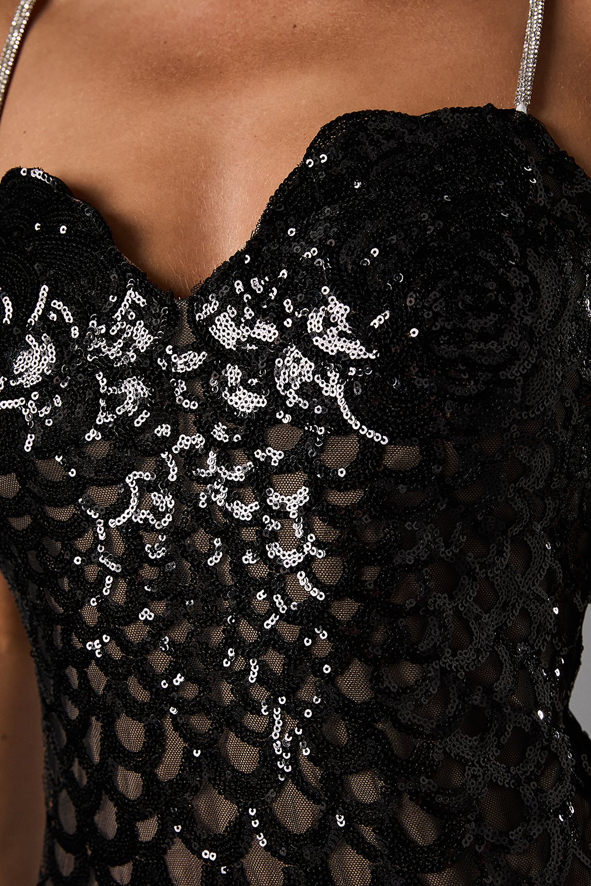 Coast Sequin Cami Maxi Dress Black image 5