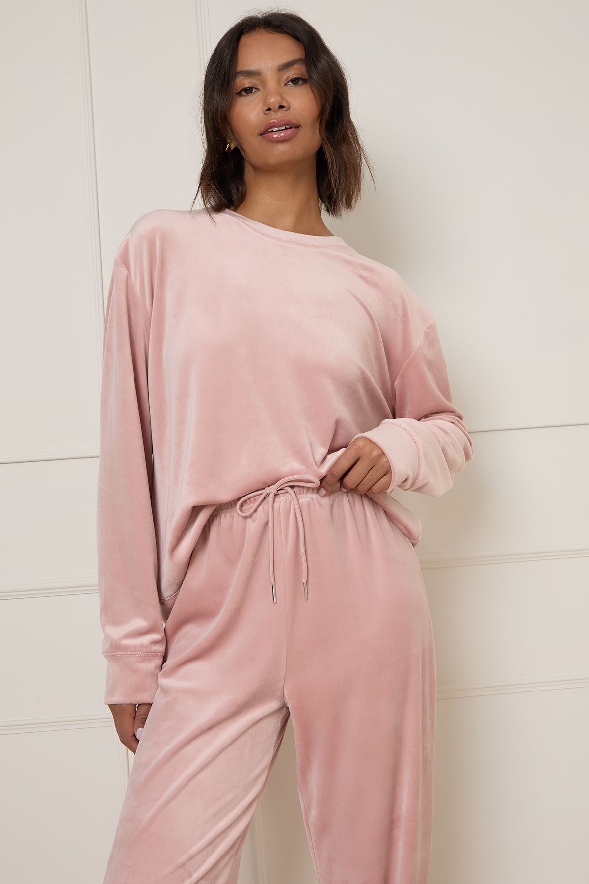 Dorothy Perkins Nightwear Velour Co-Ord Pink image 2