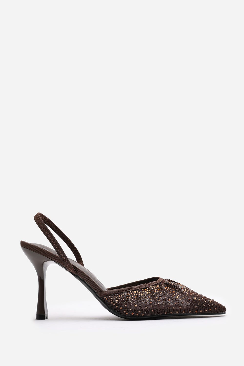 Where's That From 'California' Diamante Mesh Pointed Toe Sling Back Heel image 3