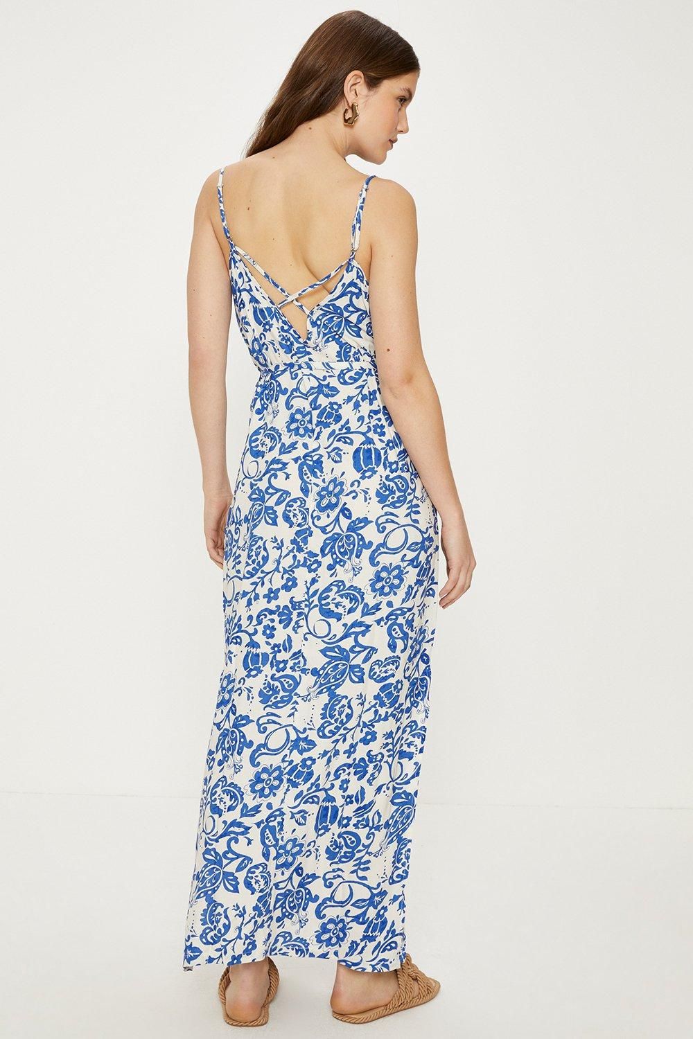 Oasis Paisley Print Strappy Maxi Dress Multi image 3