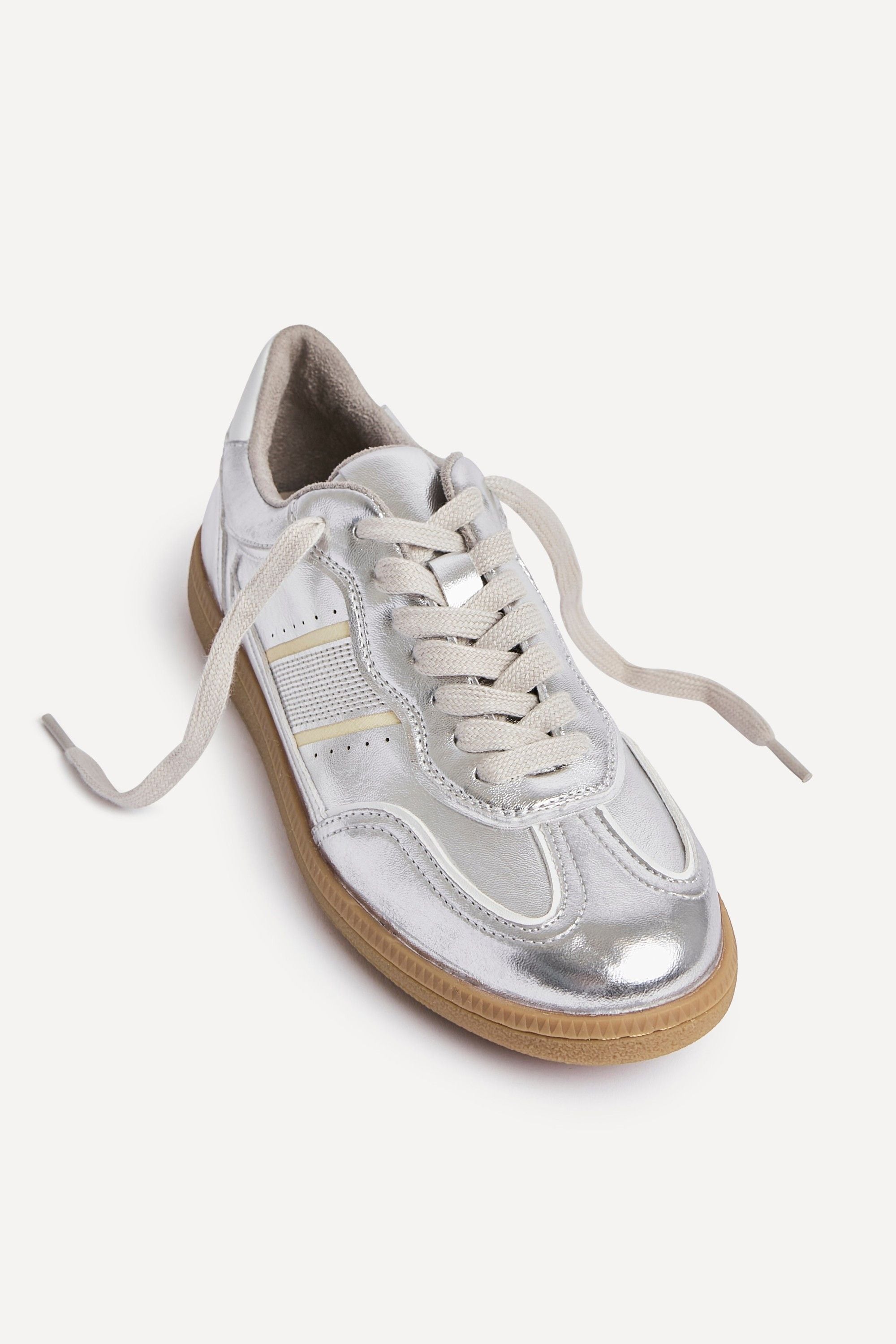 Linzi Vortex Silver Retro Style Trainers image 5