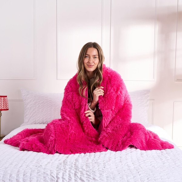 OHS Fluffy Fleece Sensory Sleep Therapy Weighted Blanket 150 x 200 cm 8kg