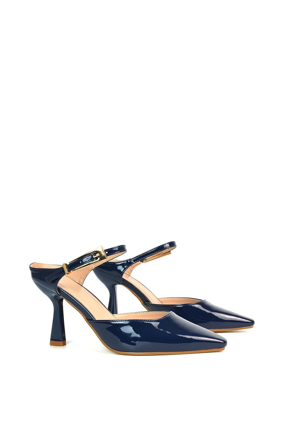 XY London 'Daisy-May' Stiletto High Heel Slip On Pointed Toe Court Shoes image 3