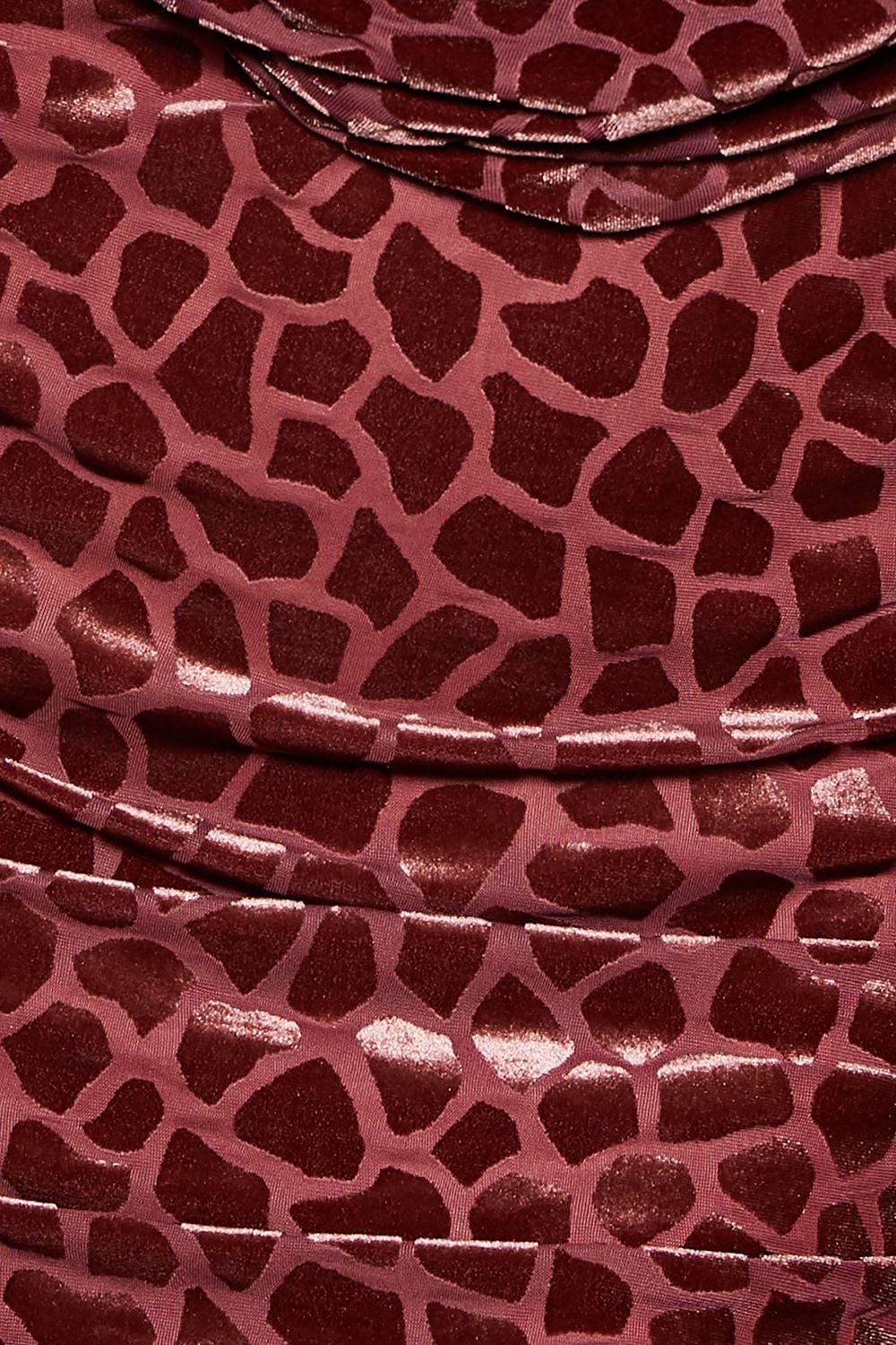 Dorothy Perkins Velvet Animal Burnout Ruched Skirt Mini Dress Berry image 5