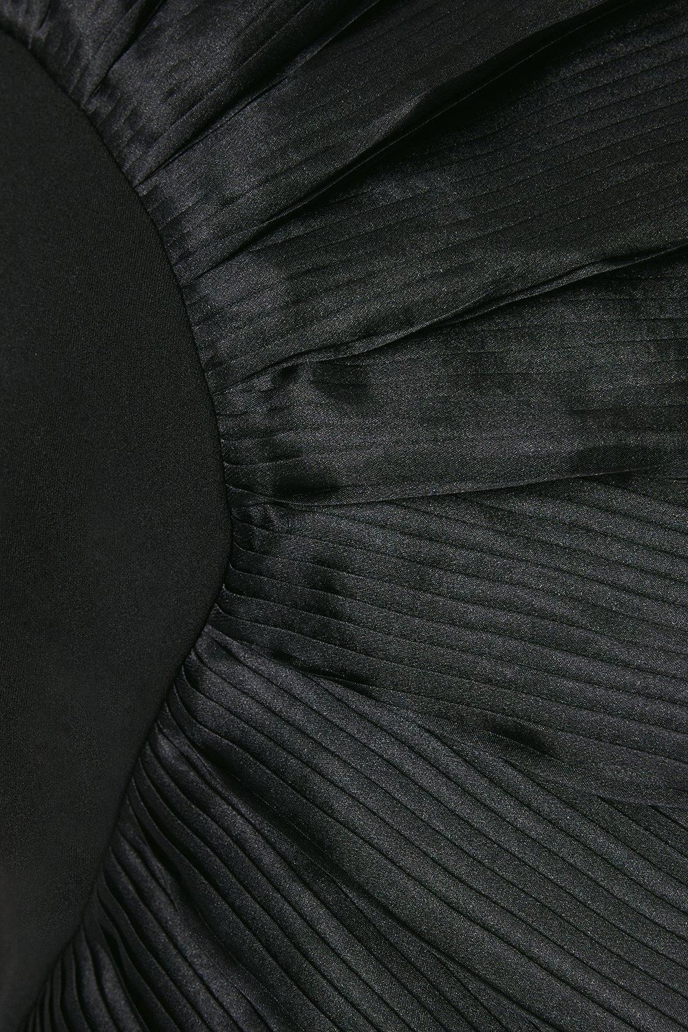 Coast Pleated Front One Shoulder Gown Black image 5