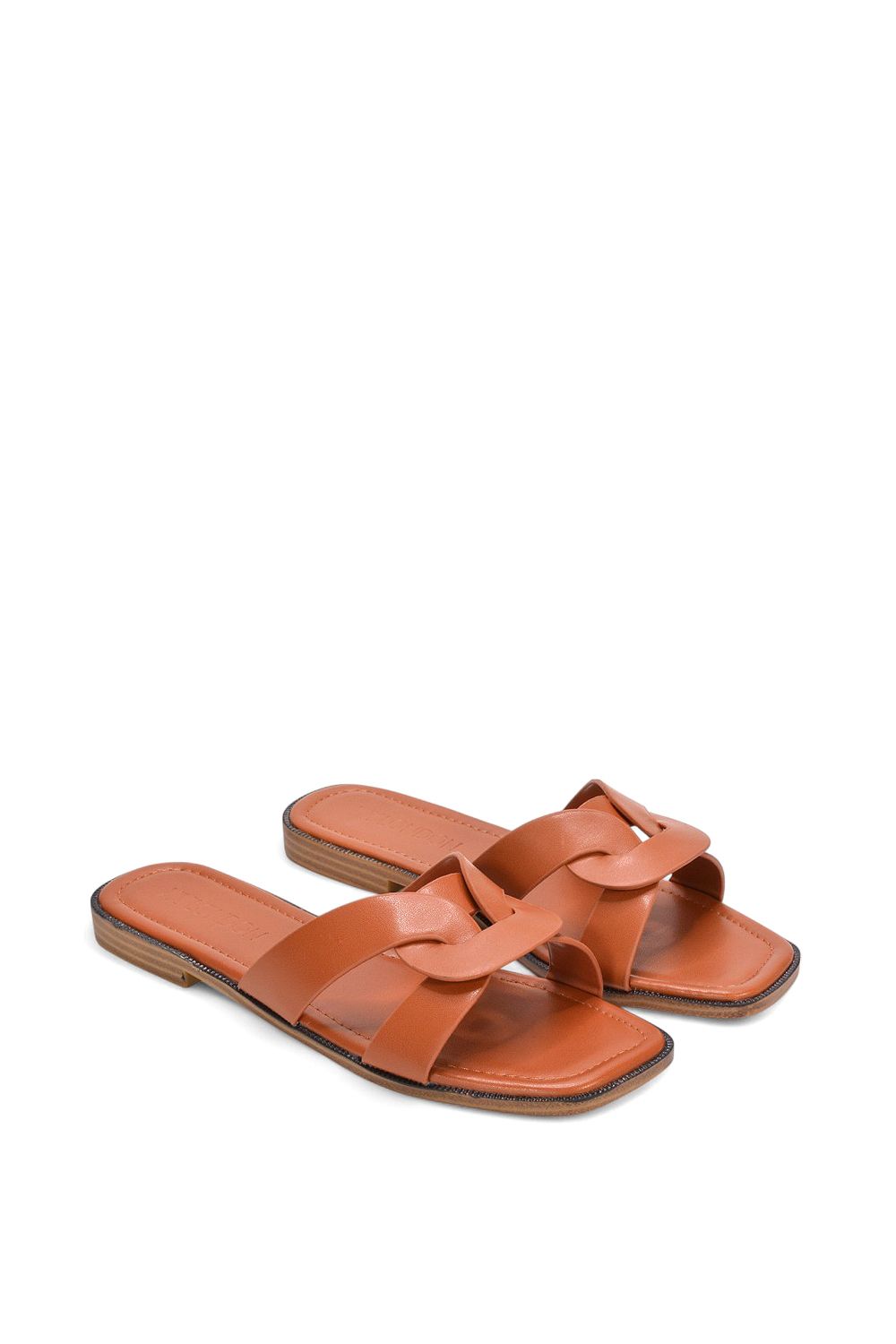 XY London 'Charley' Open Toe  Slip On Slider Sandals With Square Toe image 4