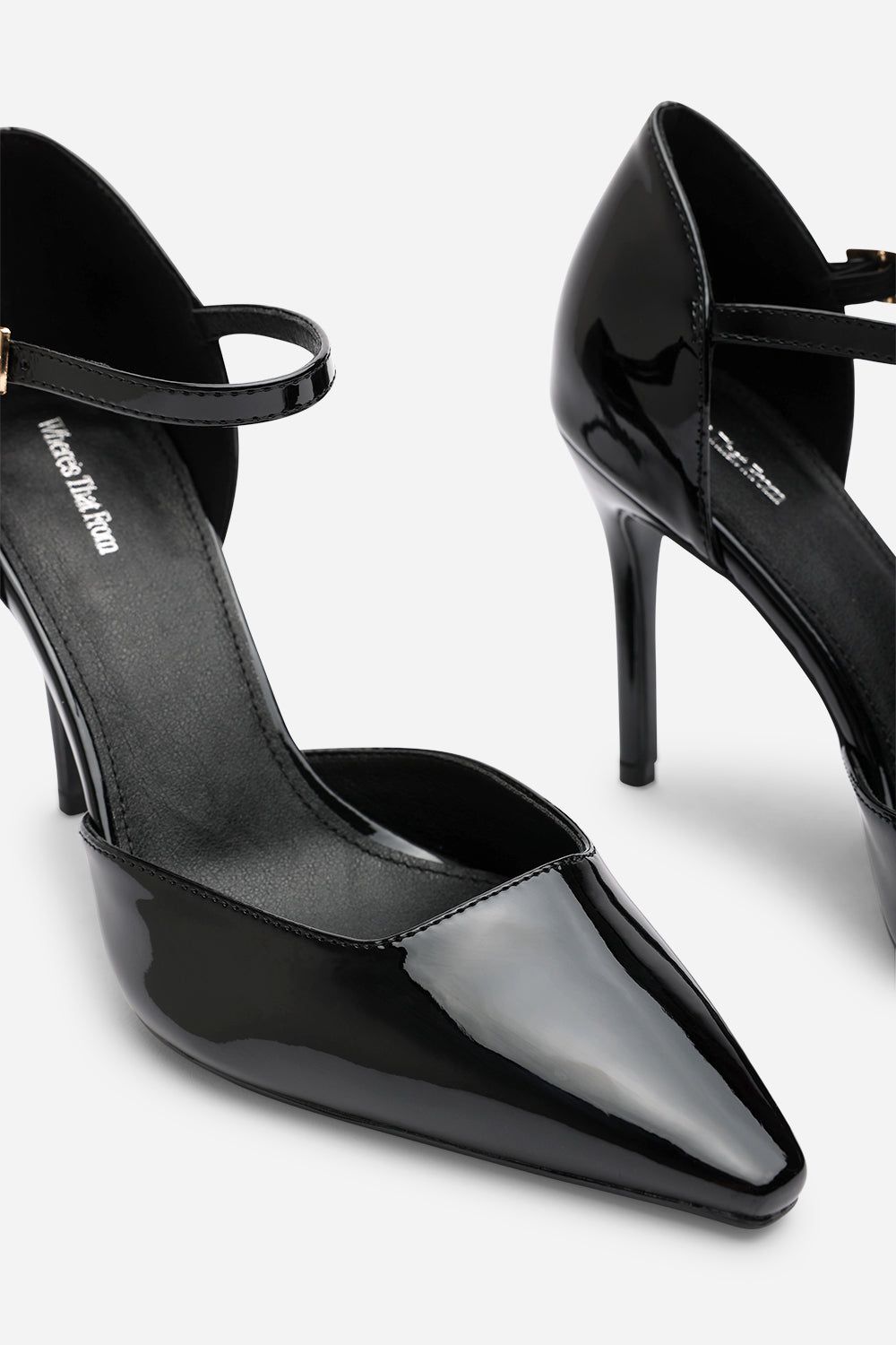 Where's That From 'Winnie' Pointed Toe Stilleto Court Heeled Shoe with Buckle Strap image 5