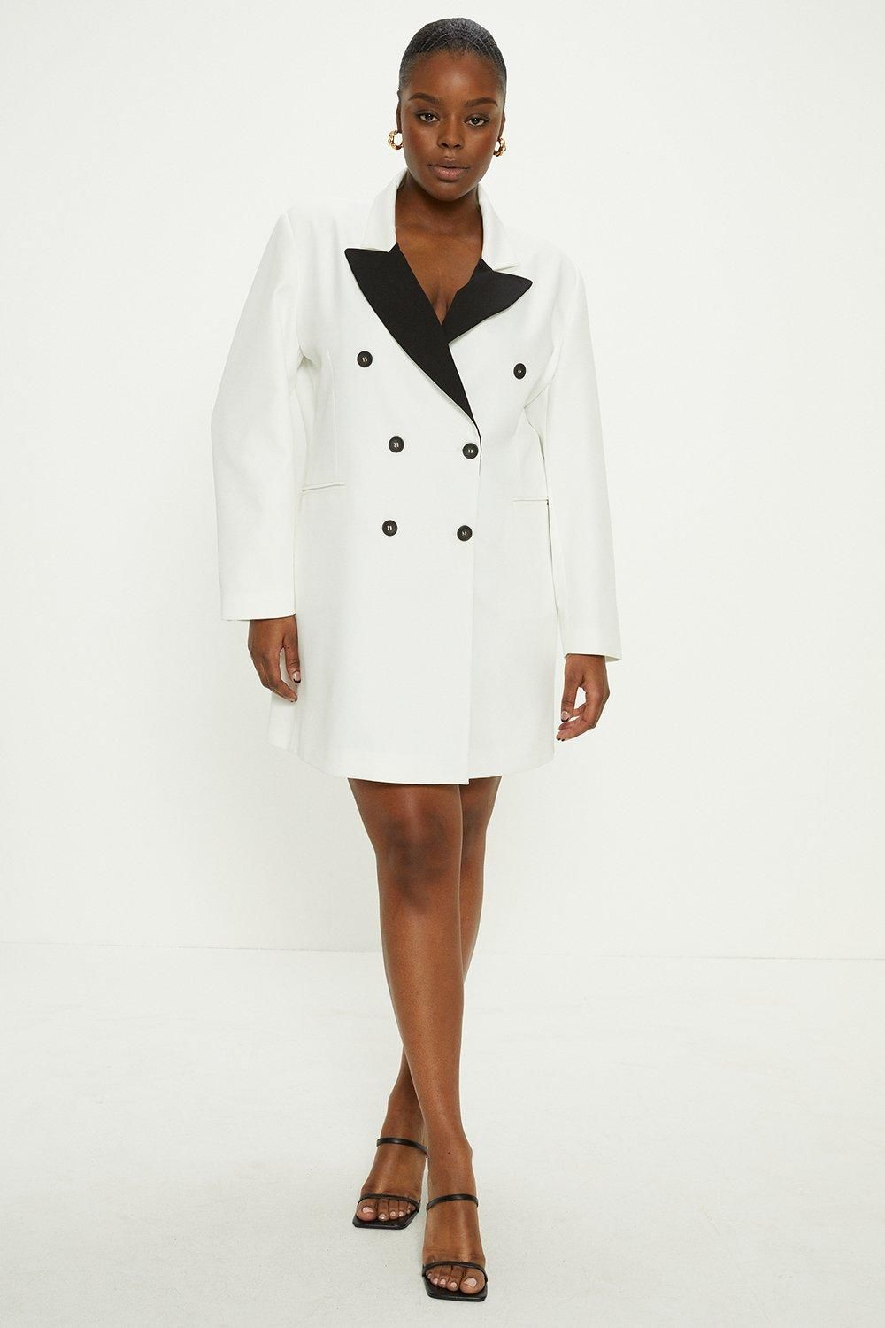 Oasis Curve Mono Contrast Blazer Dress Mono image 1