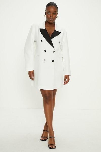 Oasis Curve Mono Contrast Blazer Dress Mono