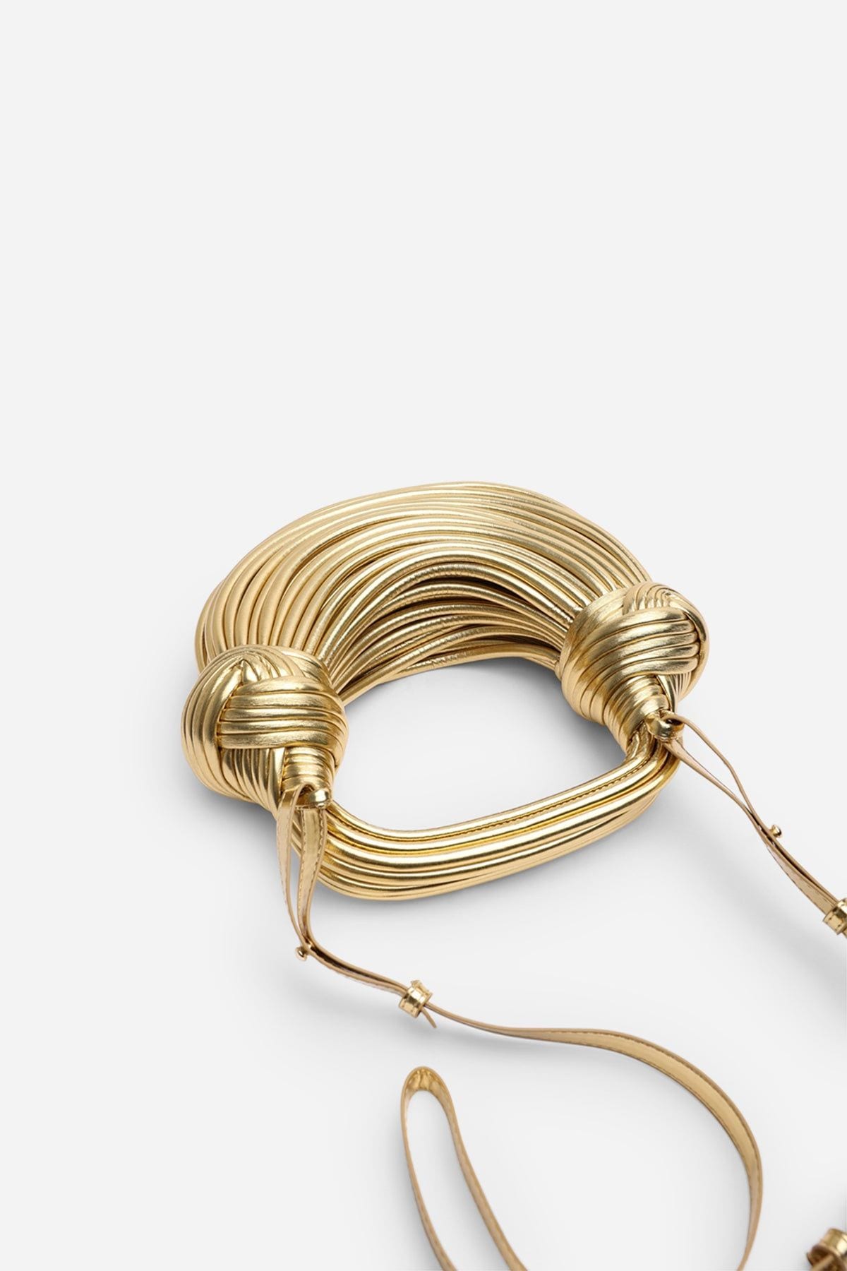 Where's That From 'Blossom' Curved Metallic Shoulder Bag image 4