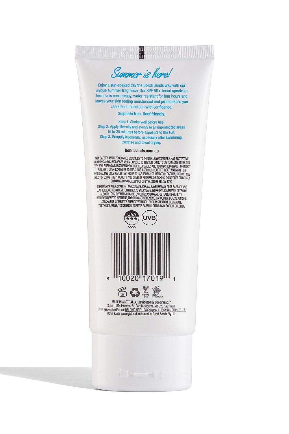 Bondi Sands Spf 50+ Body Suncreen Tube Coconut Scent 150ml Multi image 2