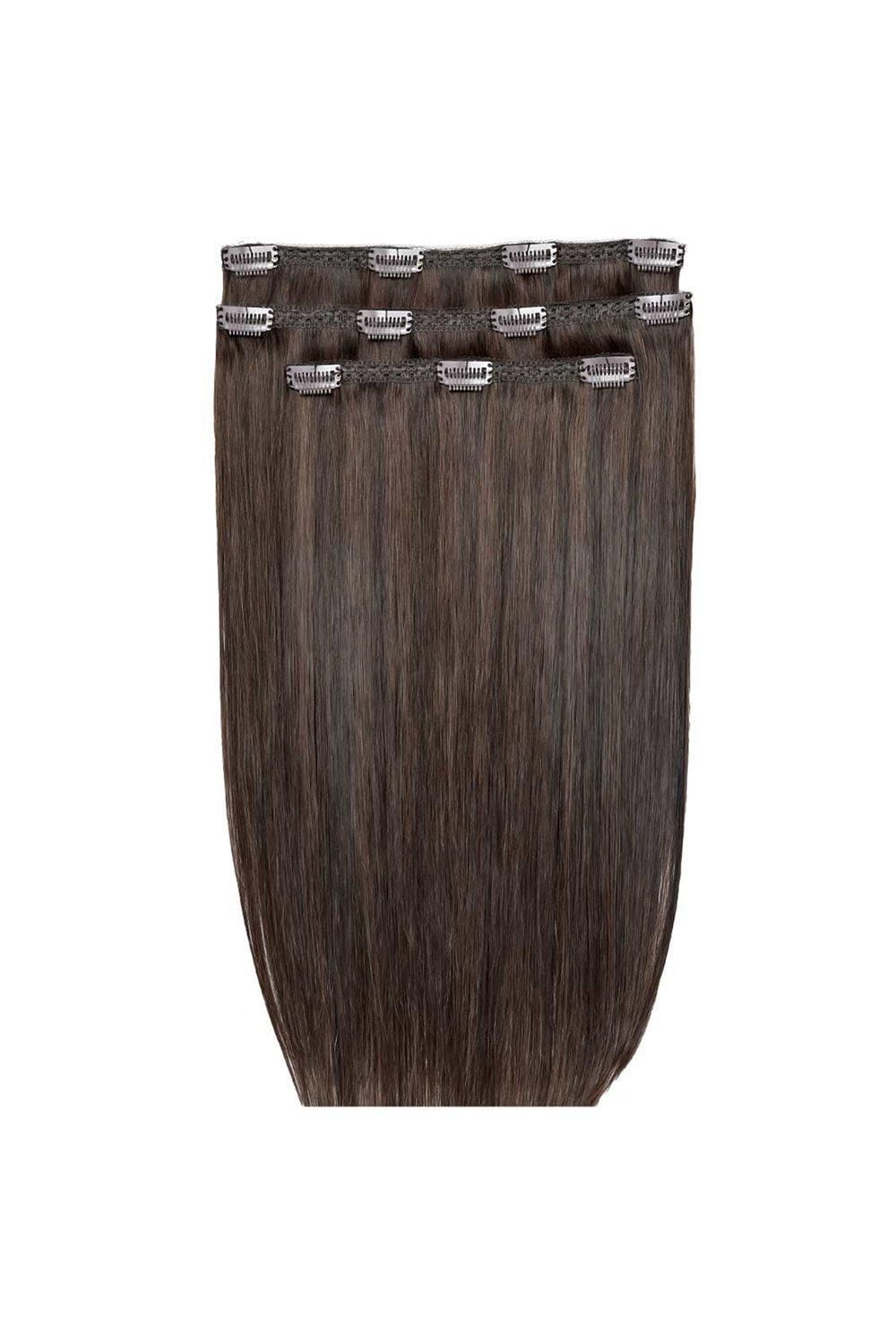 Beauty Works 18'' Deluxe Clip-In Extensions Dark Chocolate image 1