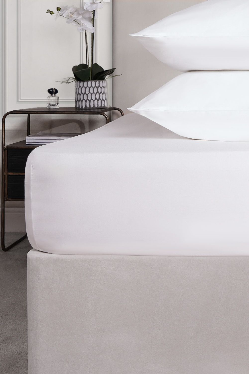 OHS 400 Thread Count Cotton Fitted Bed Sheet image 1