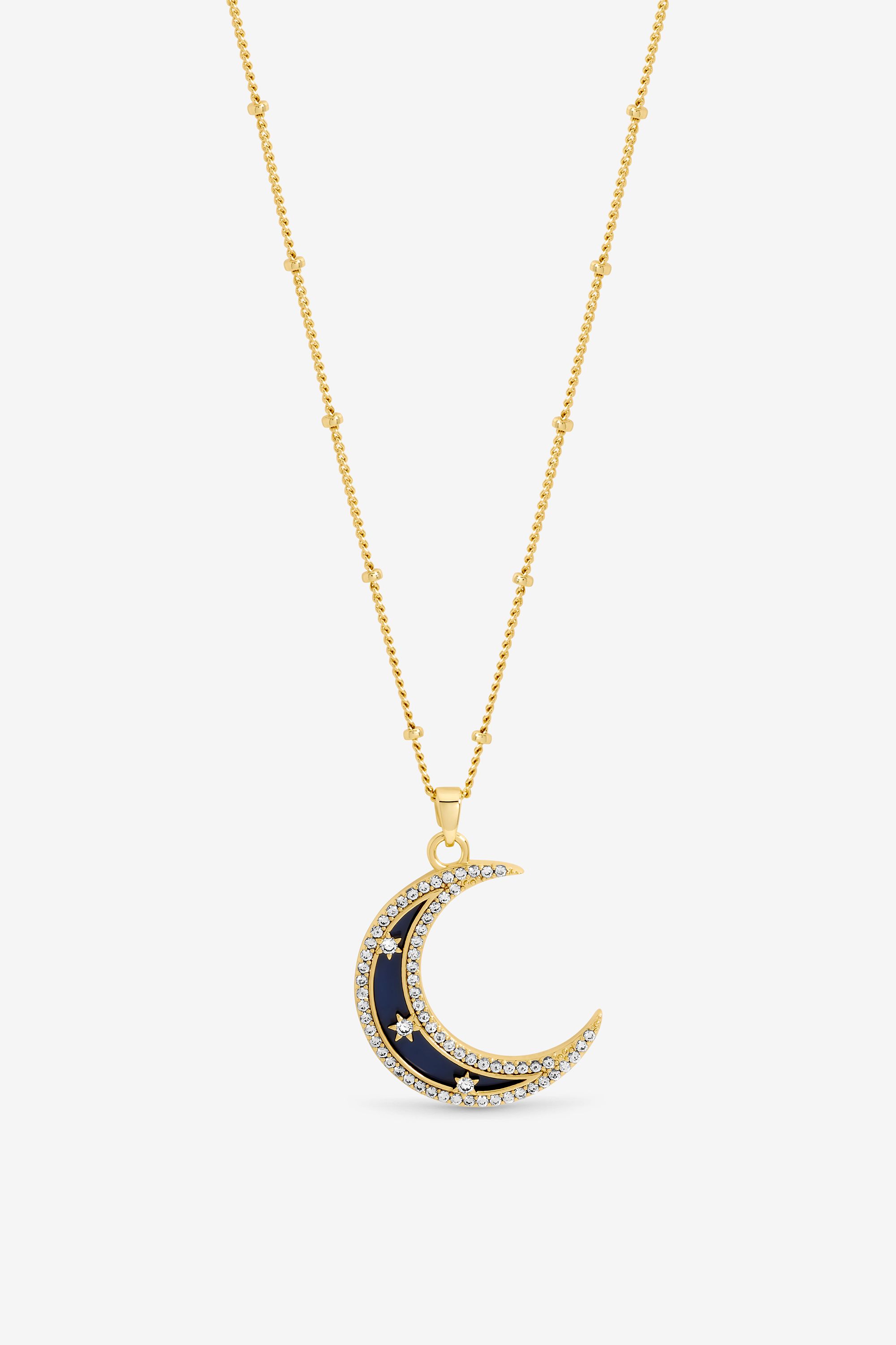 Inicio Gold Plated Lapis Celestial Necklace - Gift Pouch image 1