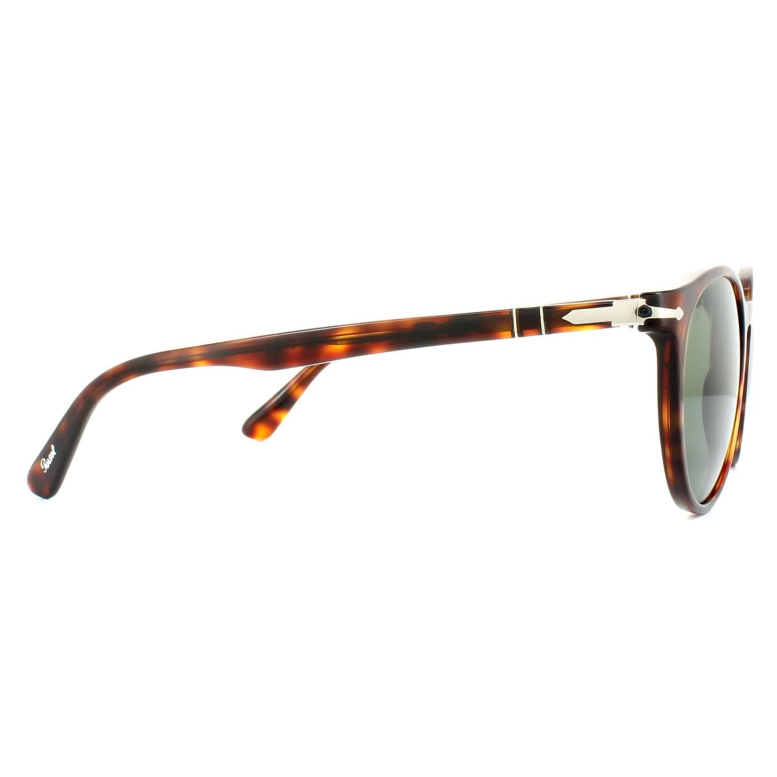 Persol Round Havana Grey Green Sunglasses image 4