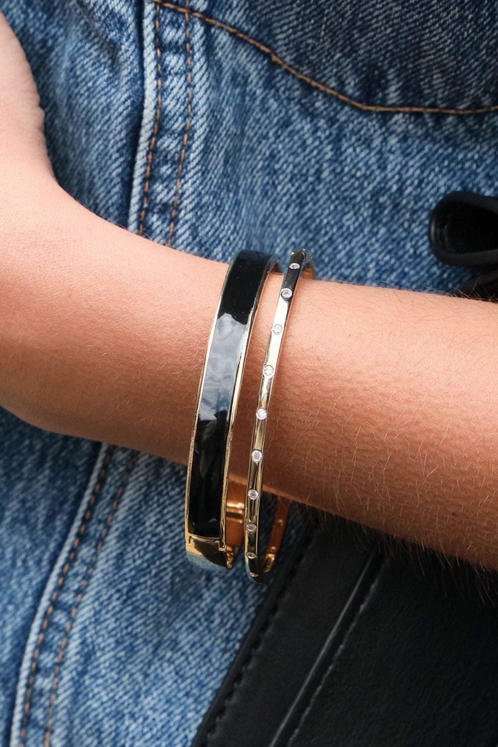 Jon Richard Gold Plated Polished Molten Bangle image 2