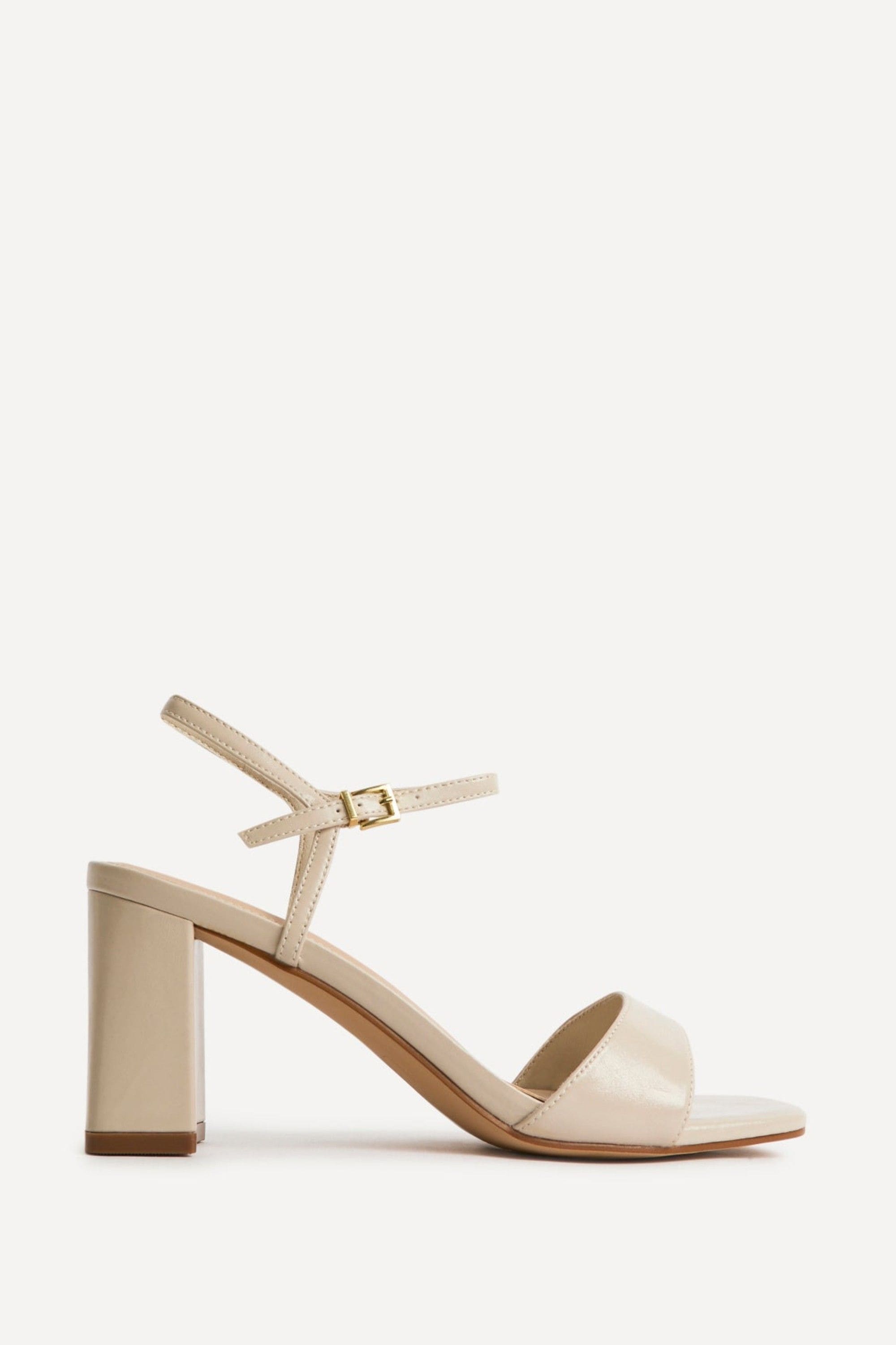 Linzi Reveal Nude Faux Leather Block Heeled Sandals image 1