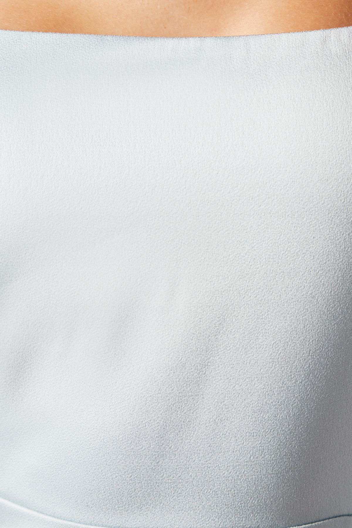 Oasis Satin Tie Shoulder Midi Bridesmaid Dress Light Blue image 5