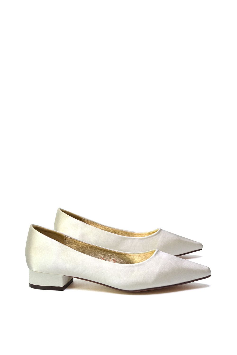 XY London 'Karen' Pointed Toe Wedding Shoes Low Heel Bridal Heels image 2