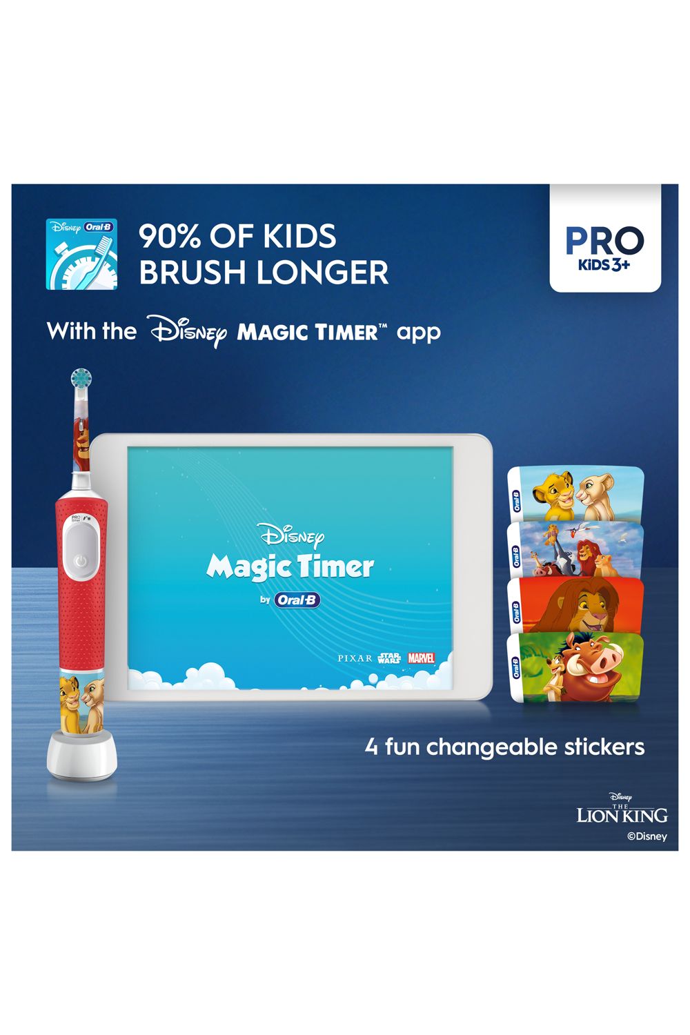 Oral B Pro Kids Lion King Electric Toothbrush Multi image 4