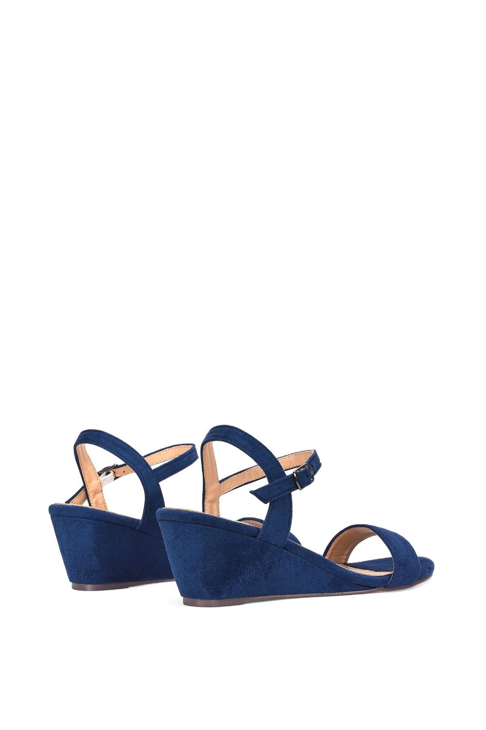 XY London 'Alissa' Open Toe Wedge Heel Sandals With Ankle Strap image 4
