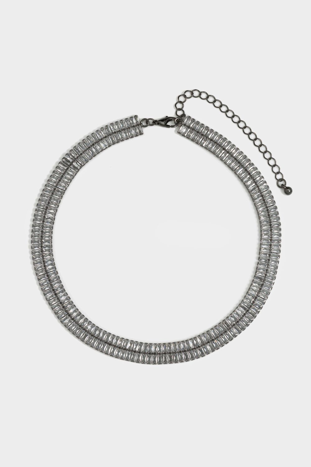 Mood Hematite Crystal Double Baguette Choker Necklace image 1