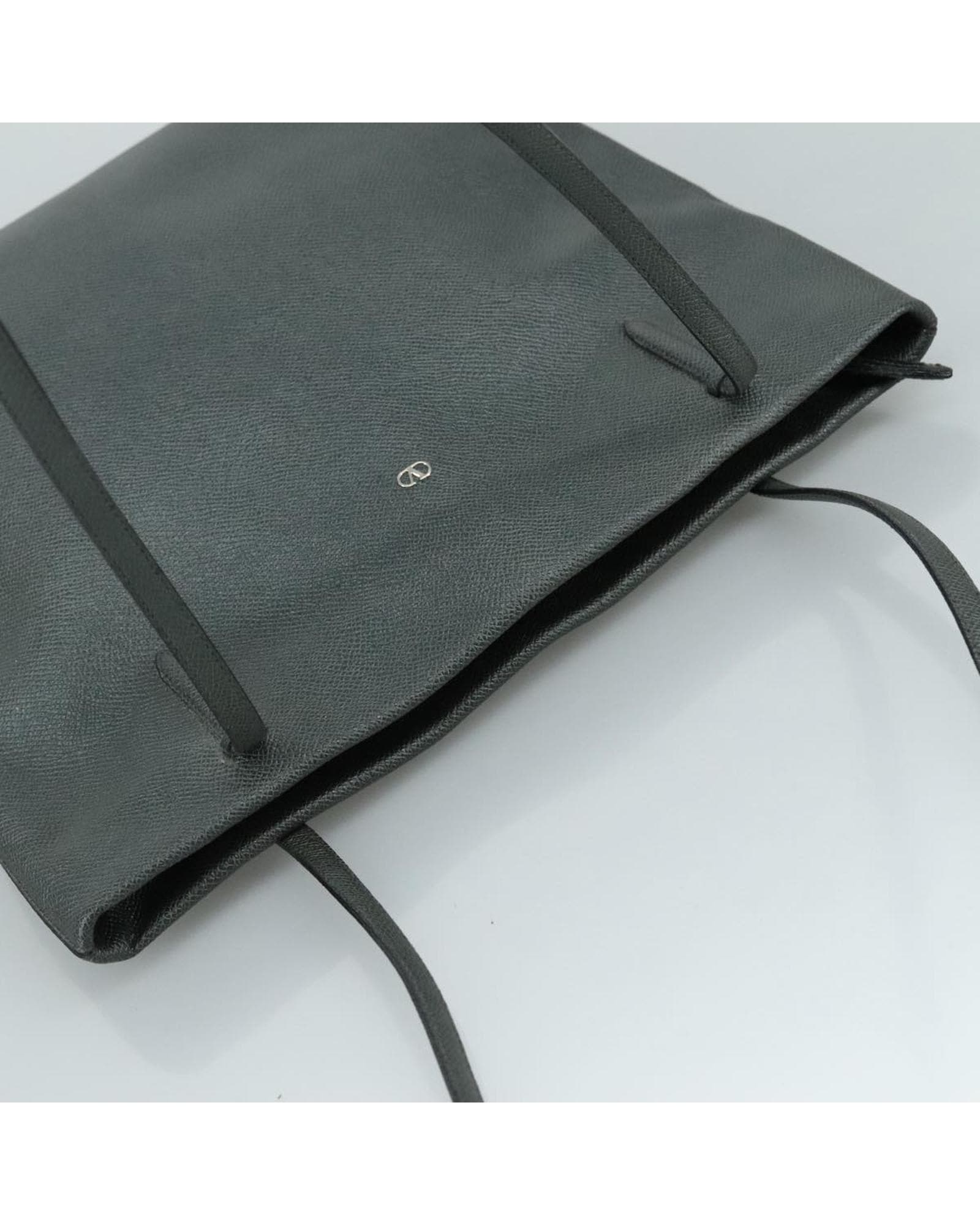 Valentino Preloved Pebbled Leather Tote Wo - Gray Tote Bags image 7