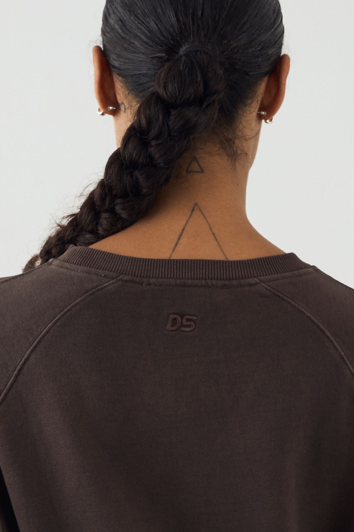 DSGN Studio DSGN Studio Premium Heavyweight Washed Boxy Sweatshirt Chocolate image 4