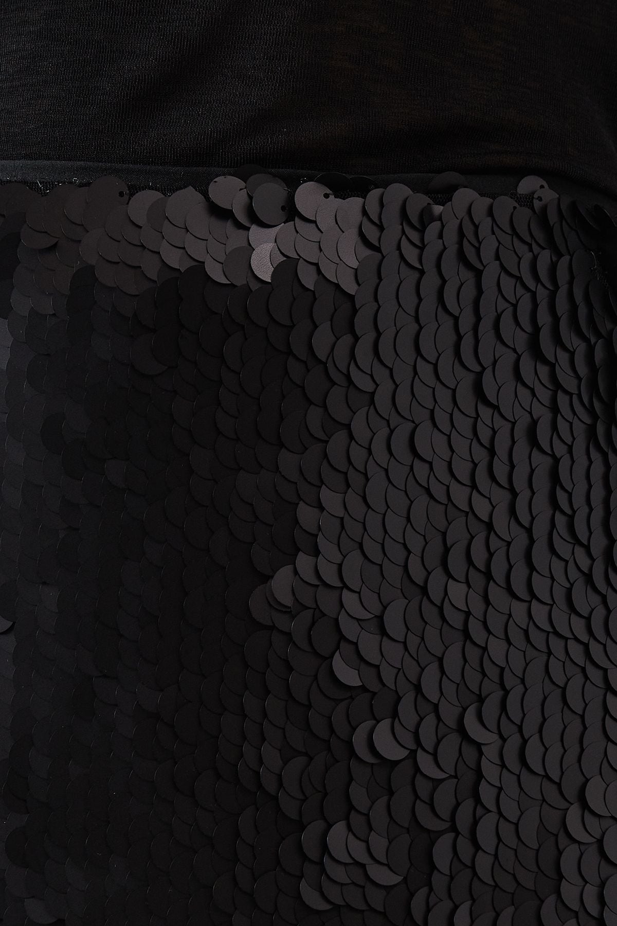 Warehouse Matte Sequin Mini Skirt True Black image 5