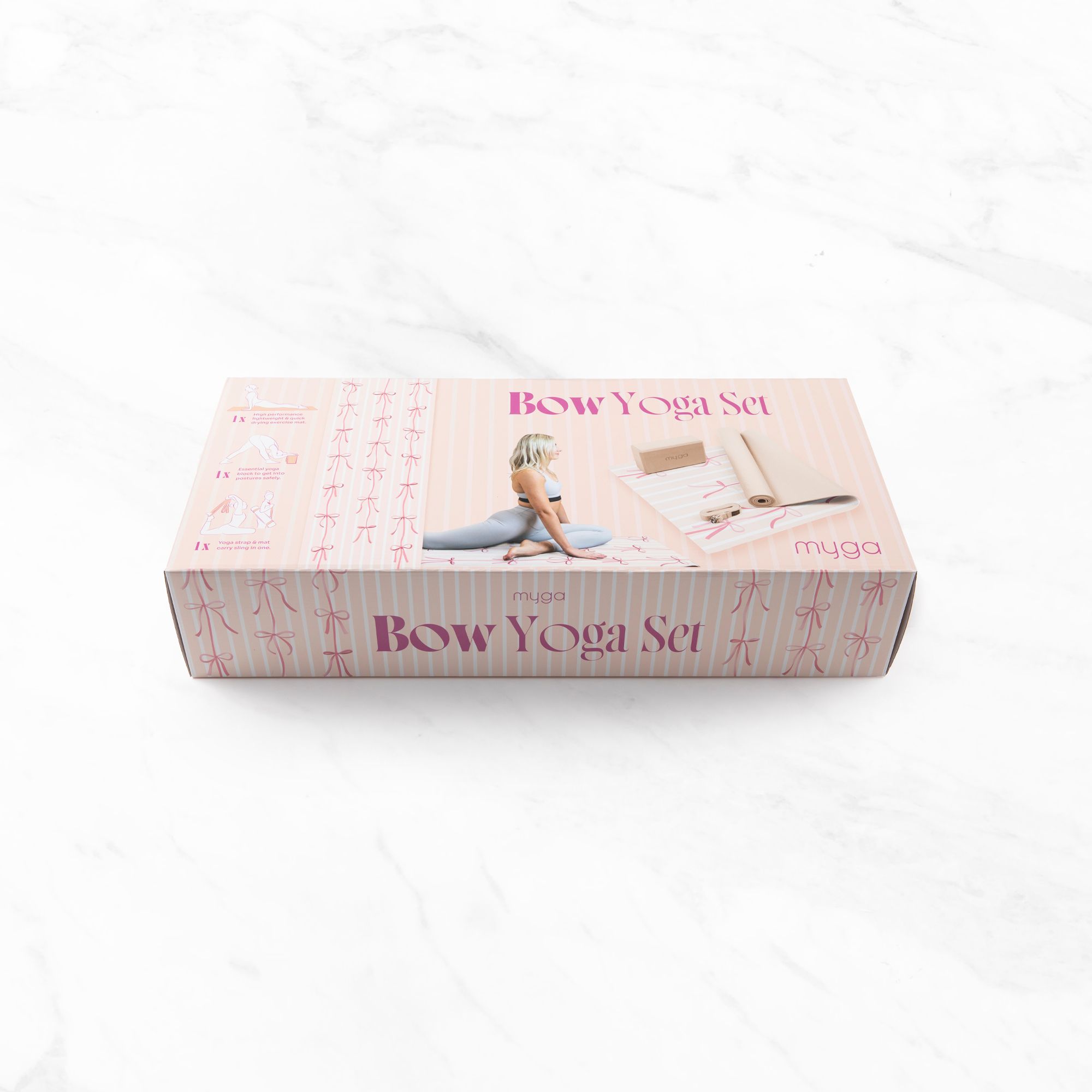 Myga Myga Printed Yoga Set - Pink Bows image 5