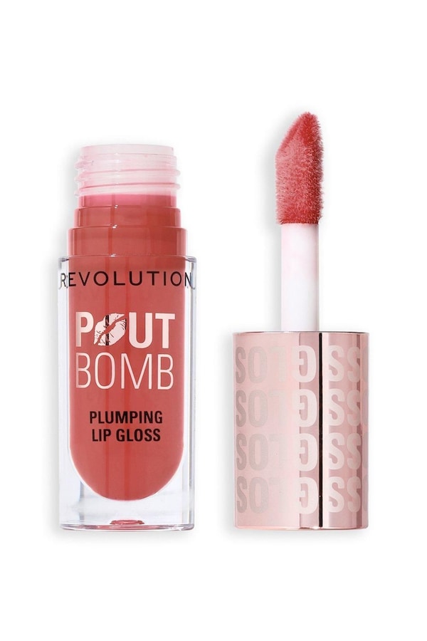 Revolution Pout Bomb Plumping Lip Gloss Melba Warm Peach