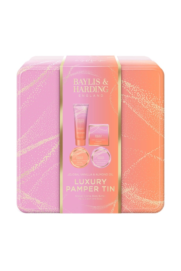 Baylis & Harding Jojoba, Vanilla & Almond Oil Luxury Pamper Tin Gift Set Multi