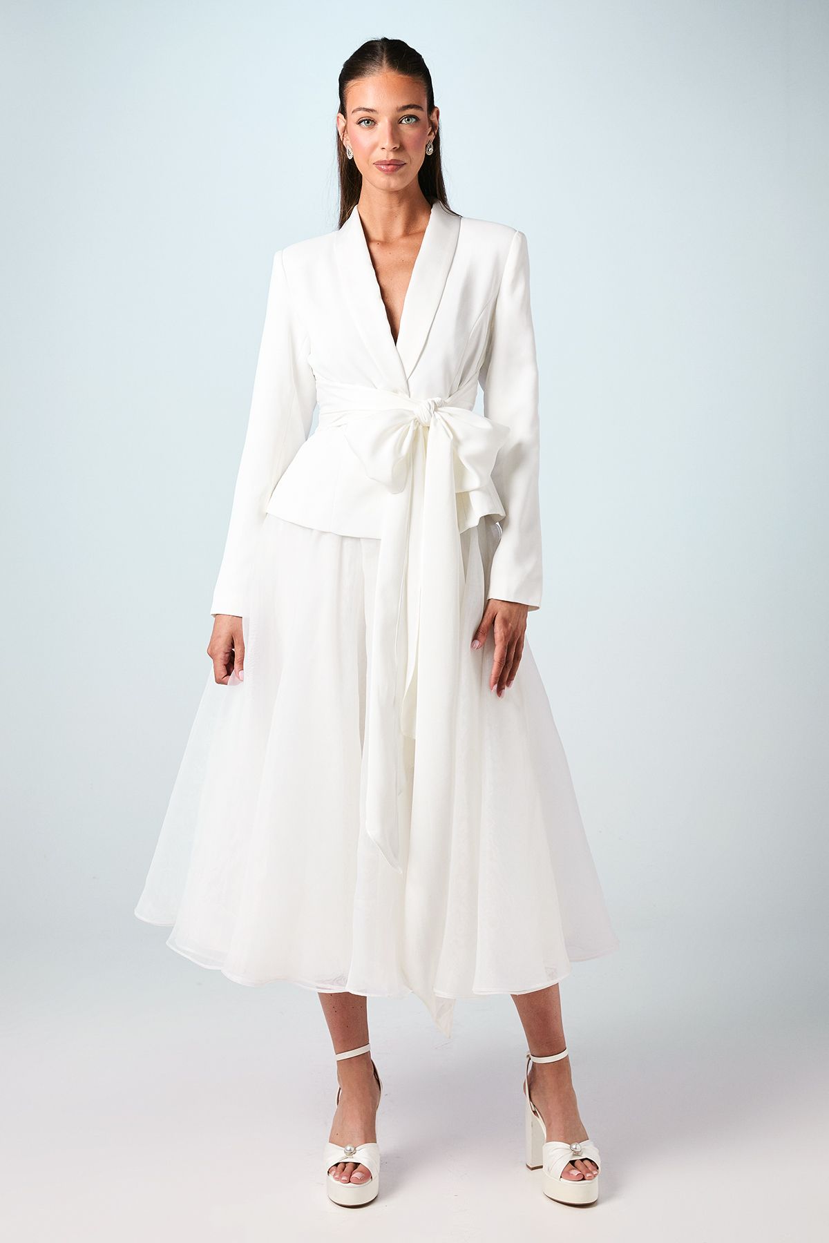 Coast Wrap Waist Bridal Blazer Ivory image 2