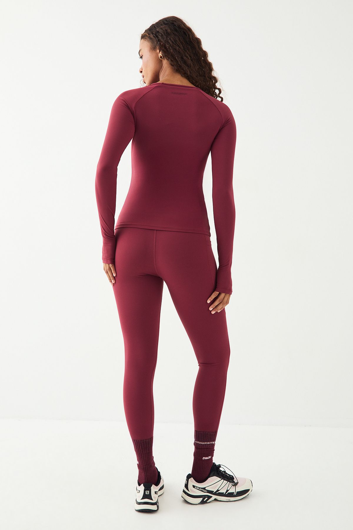 DSGN Studio DSGN Studio Sport Ultra Sculpt Pocket Detail Sports Legging Burgundy image 2