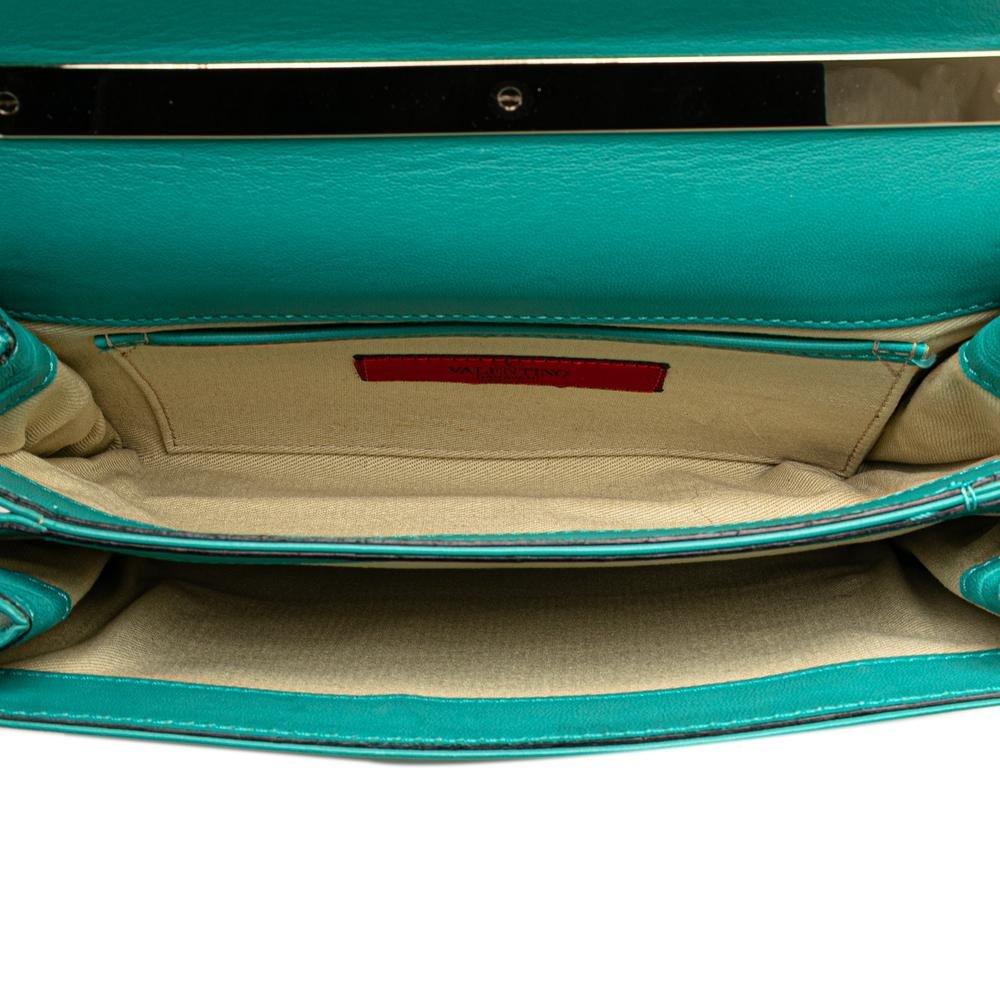 Valentino Preloved Rockstud Chain Wallet Wo - Blue Crossbody Bags image 5